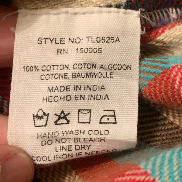 💥Adorable ANTHRO madras boho top by dRA/Anthro NWOT💥 - Picture 10 of 10